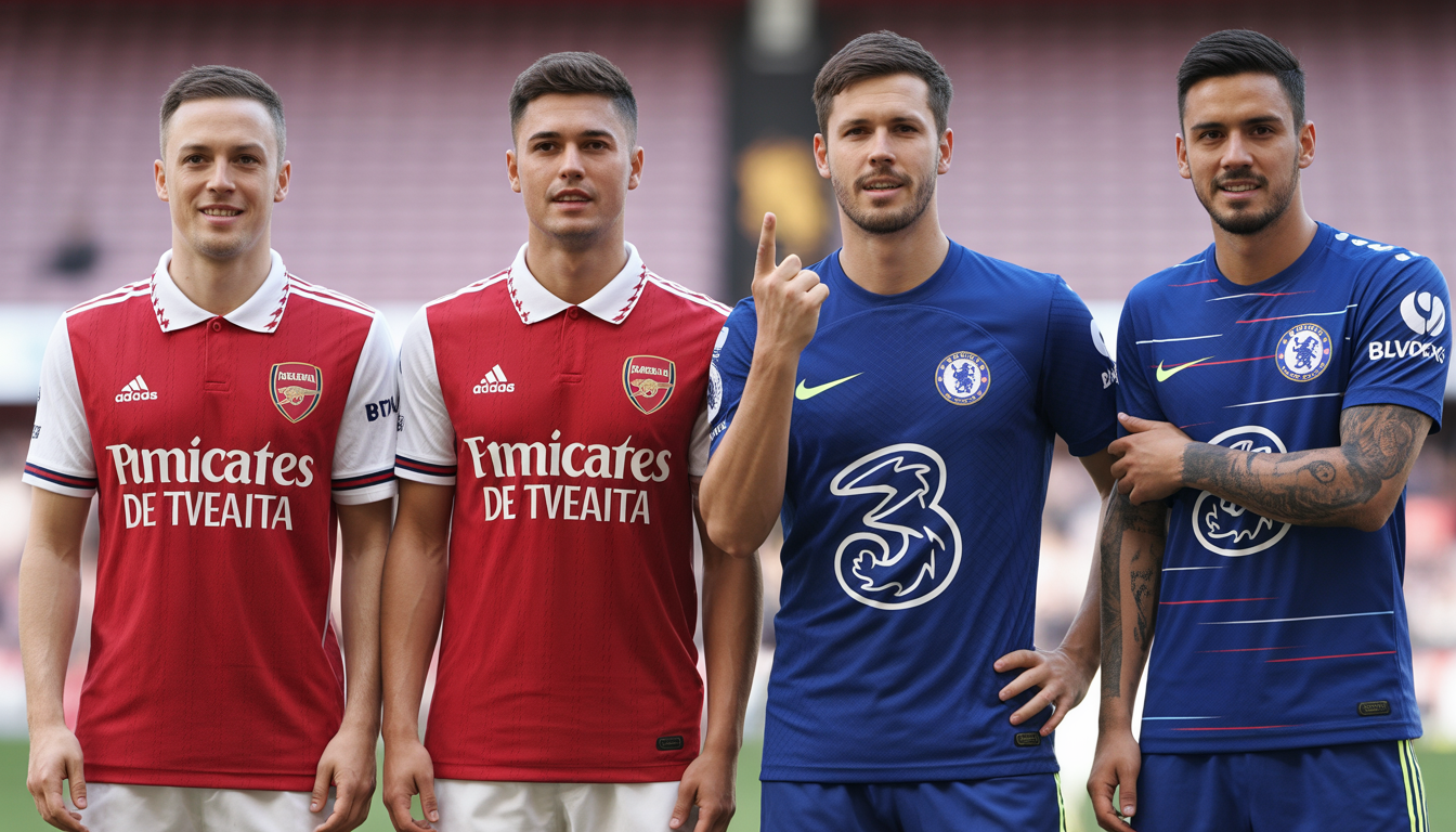 Posiciones de Arsenal contra Chelsea